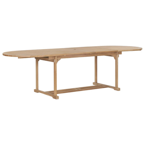 Tuintafel verlengbaar ovaal 180-280x100x75 cm massief teakhout