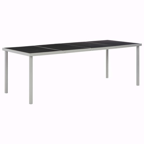 Tuintafel 220x90x74,5 cm staal zwart