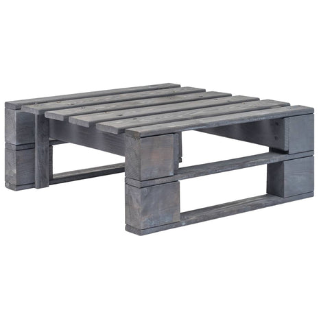 Tuinhocker pallet hout grijs