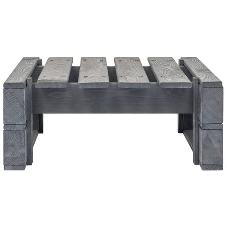 Tuinhocker pallet hout grijs