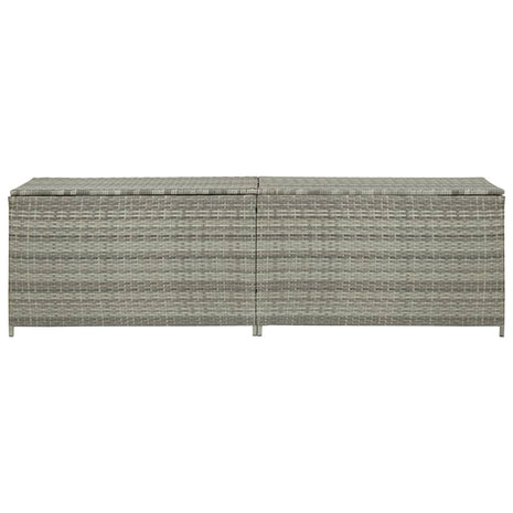 Tuinbox 200x50x60 cm poly rattan grijs