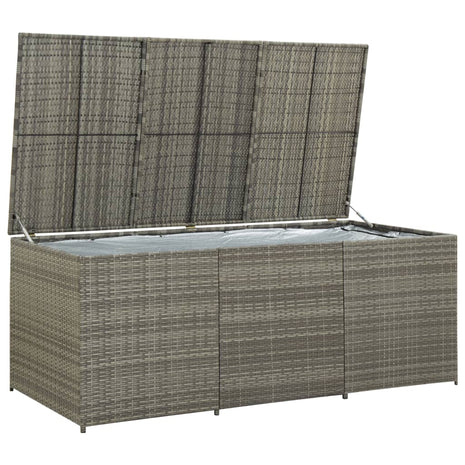 Tuinbox 180x90x70 cm poly rattan grijs