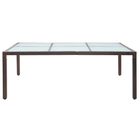 Tuintafel 200x150x74 cm poly rattan bruin