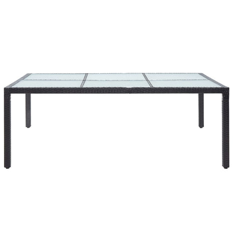 Tuintafel 200x150x74 cm poly rattan zwart