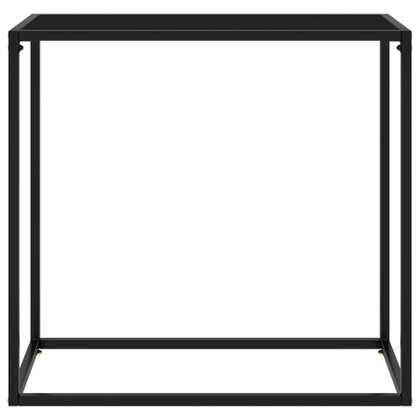 Wandtafel 80x35x75 cm gehard glas zwart