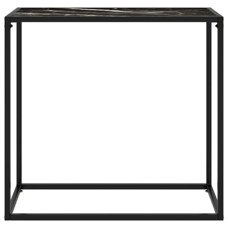 Wandtafel 80x35x75 cm gehard glas zwart