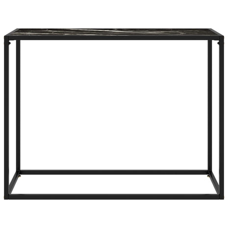 Wandtafel 100x35x75 cm gehard glas zwart