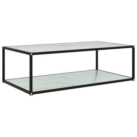 Salontafel 120x60x35 cm gehard glas wit