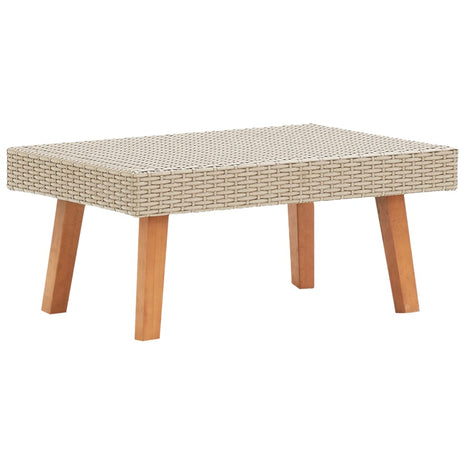 Tuintafel poly rattan beige