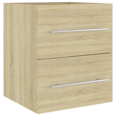 Wastafelkast 41x38,5x48 cm bewerkt hout sonoma eikenkleurig