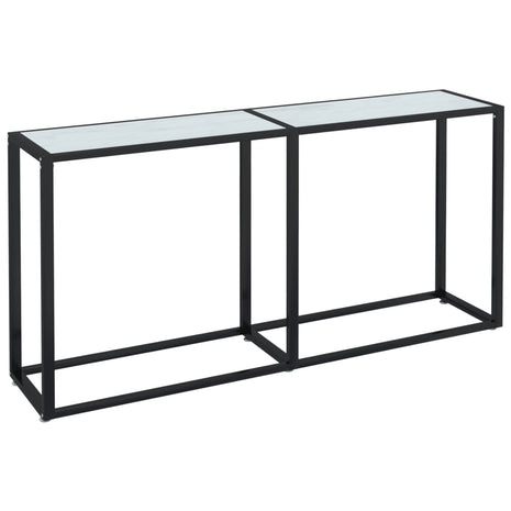 Wandtafel 160x35x75,5 cm gehard glas witmarmerkleurig