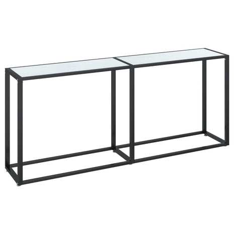 Wandtafel 180x35x75,5 cm gehard glas witmarmerkleurig