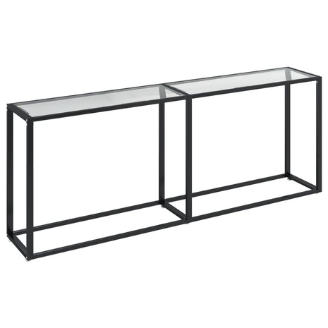 Wandtafel 200x35x75,5 cm gehard glas transparant