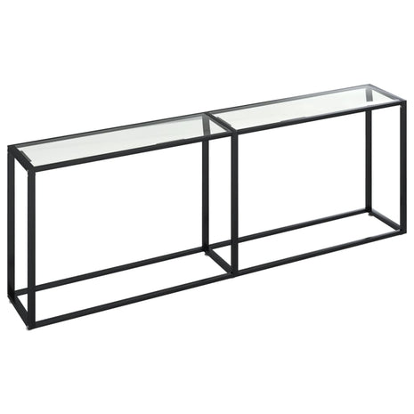 Wandtafel 220x35x75,5 cm gehard glas transparant