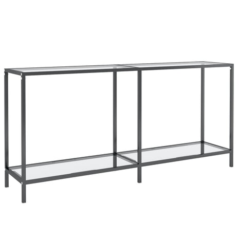 Wandtafel 160x35x75,5 cm gehard glas transparant