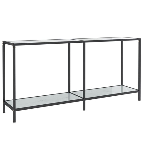 Wandtafel 160x35x75,5 cm gehard glas wit