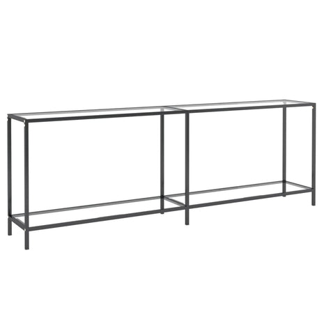 Wandtafel 220x35x75,5 cm gehard glas transparant