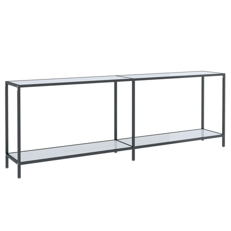 Wandtafel 220x35x75,5 cm gehard glas wit