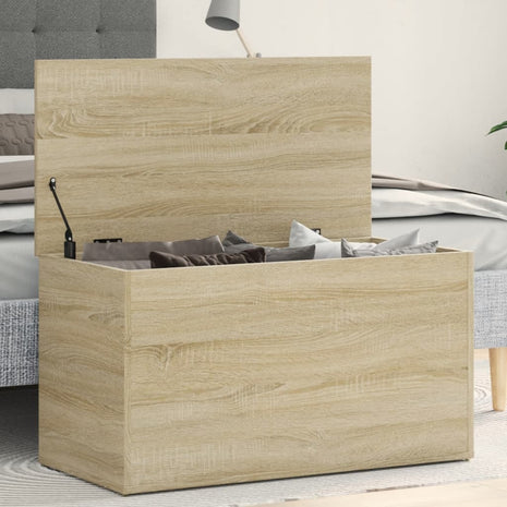 Opbergkist 84x42x46 cm bewerkt hout sonoma eikenkleurig