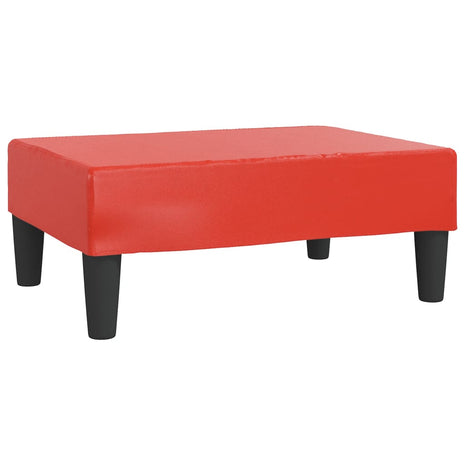 Voetenbank 78x56x32 cm kunstleer rood