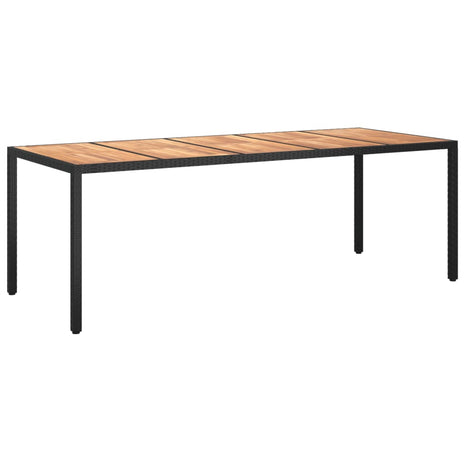 Tuintafel 250x100x75 cm poly rattan zwart