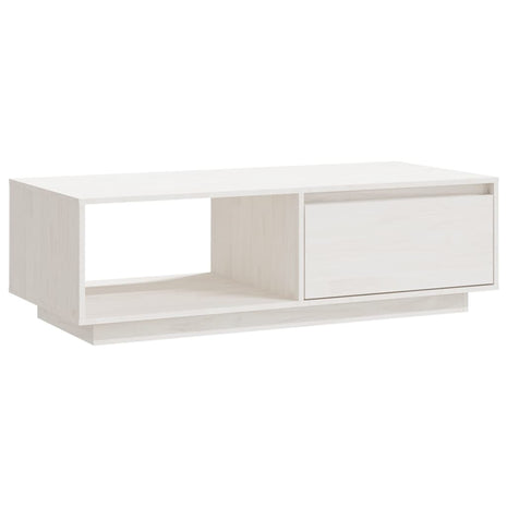 Salontafel 110x50x33,5 cm massief grenenhout wit