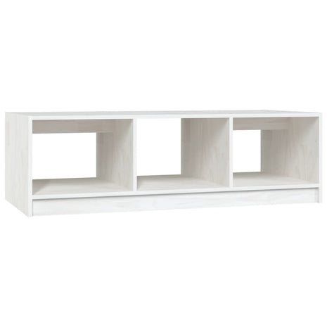 Salontafel 110x50x34 cm massief grenenhout wit