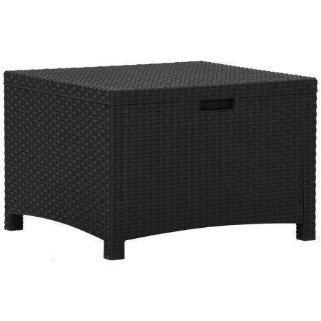 Tuinbox 60x54x41 cm PP rattan grafietkleurig