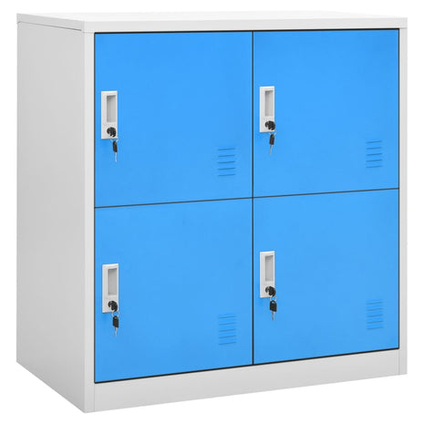 Lockerkasten 5 st 90x45x92,5 cm staal lichtgrijs en blauw