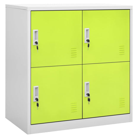 Lockerkasten 5 st 90x45x92,5 cm staal lichtgrijs en groen