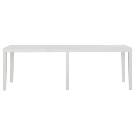 Tuintafel 220x90x72 cm polypropeen wit