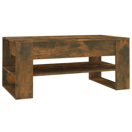 Salontafel 102x55x45 cm bewerkt hout gerookt eikenkleurig