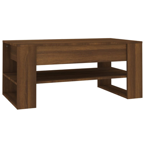 Salontafel 102x55x45 cm bewerkt hout bruin eikenkleur