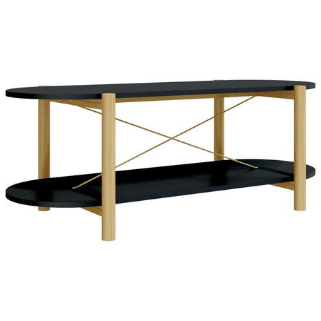 Salontafel 110x48x40 cm bewerkt hout zwart