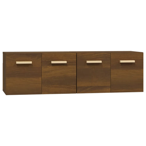 Wandkasten 2 st 60x36,5x35 cm bewerkt hout bruin eikenkleur