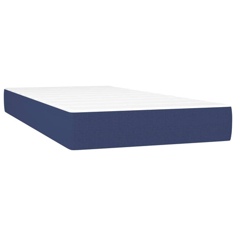 Pocketveringmatras 90x200x20 cm stof blauw