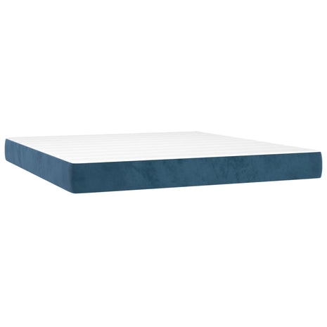 Pocketveringmatras 160x200x20 cm fluweel donkerblauw