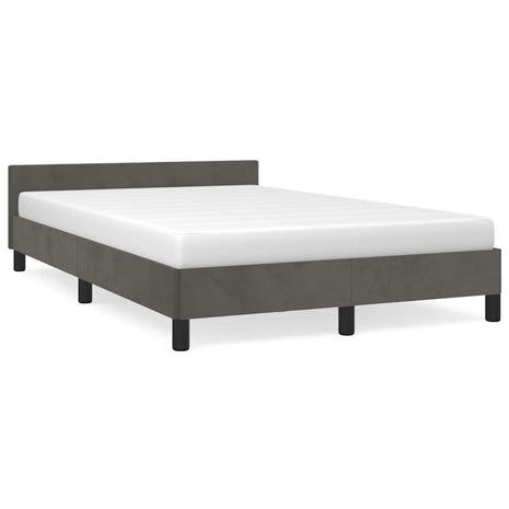 Bedframe zonder matras 120x200 cm fluweel donkergrijs