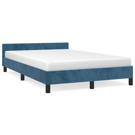 Bedframe zonder matras 120x200 cm fluweel donkerblauw