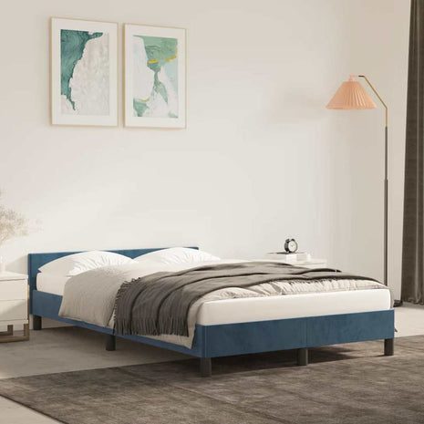 Bedframe zonder matras 120x200 cm fluweel donkerblauw