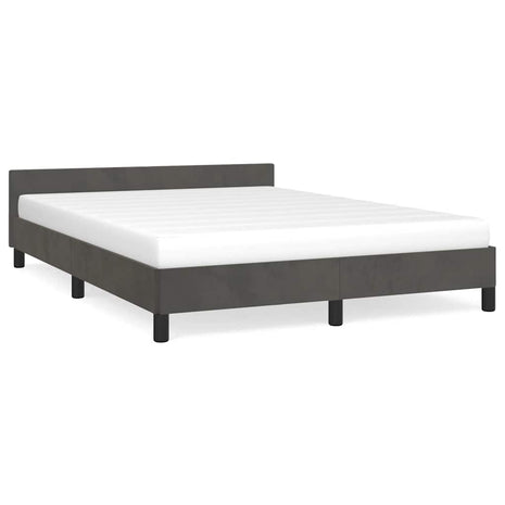 Bedframe zonder matras 140x190 cm fluweel donkergrijs