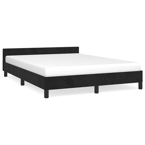 Bedframe zonder matras 140x190 cm fluweel zwart