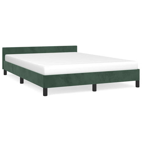 Bedframe zonder matras 140x190 cm fluweel donkergroen