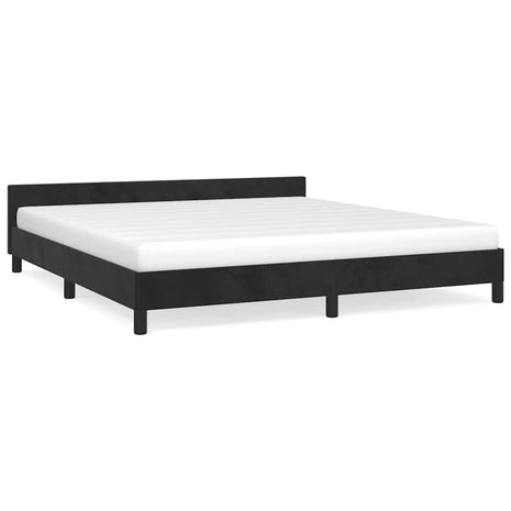 Bedframe zonder matras 160x200 cm fluweel zwart