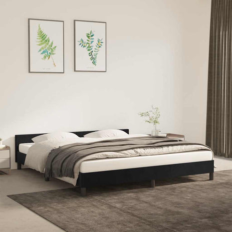 Bedframe zonder matras 160x200 cm fluweel zwart