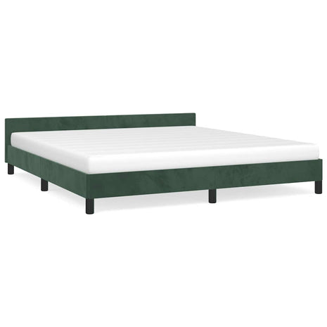 Bedframe zonder matras 160x200 cm fluweel donkergroen