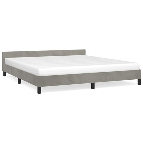 Bedframe zonder matras 180x200 cm fluweel lichtgrijs