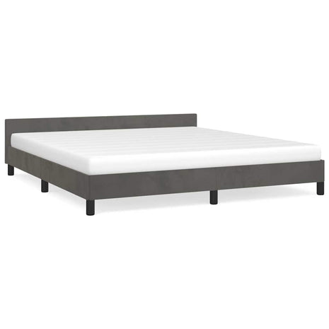 Bedframe zonder matras 180x200 cm fluweel donkergrijs