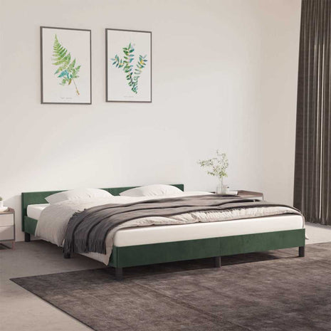 Bedframe zonder matras 180x200 cm fluweel donkergroen