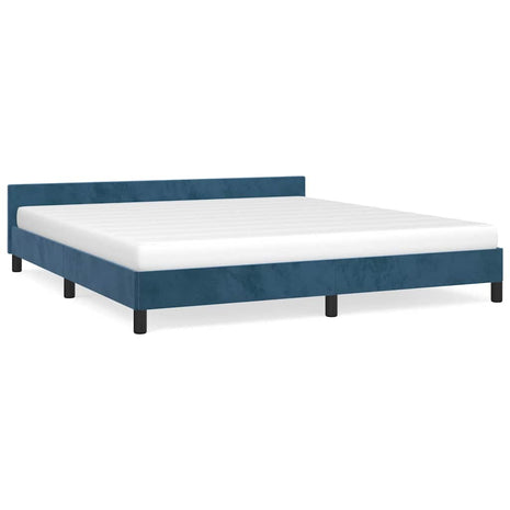 Bedframe zonder matras 180x200 cm fluweel donkerblauw